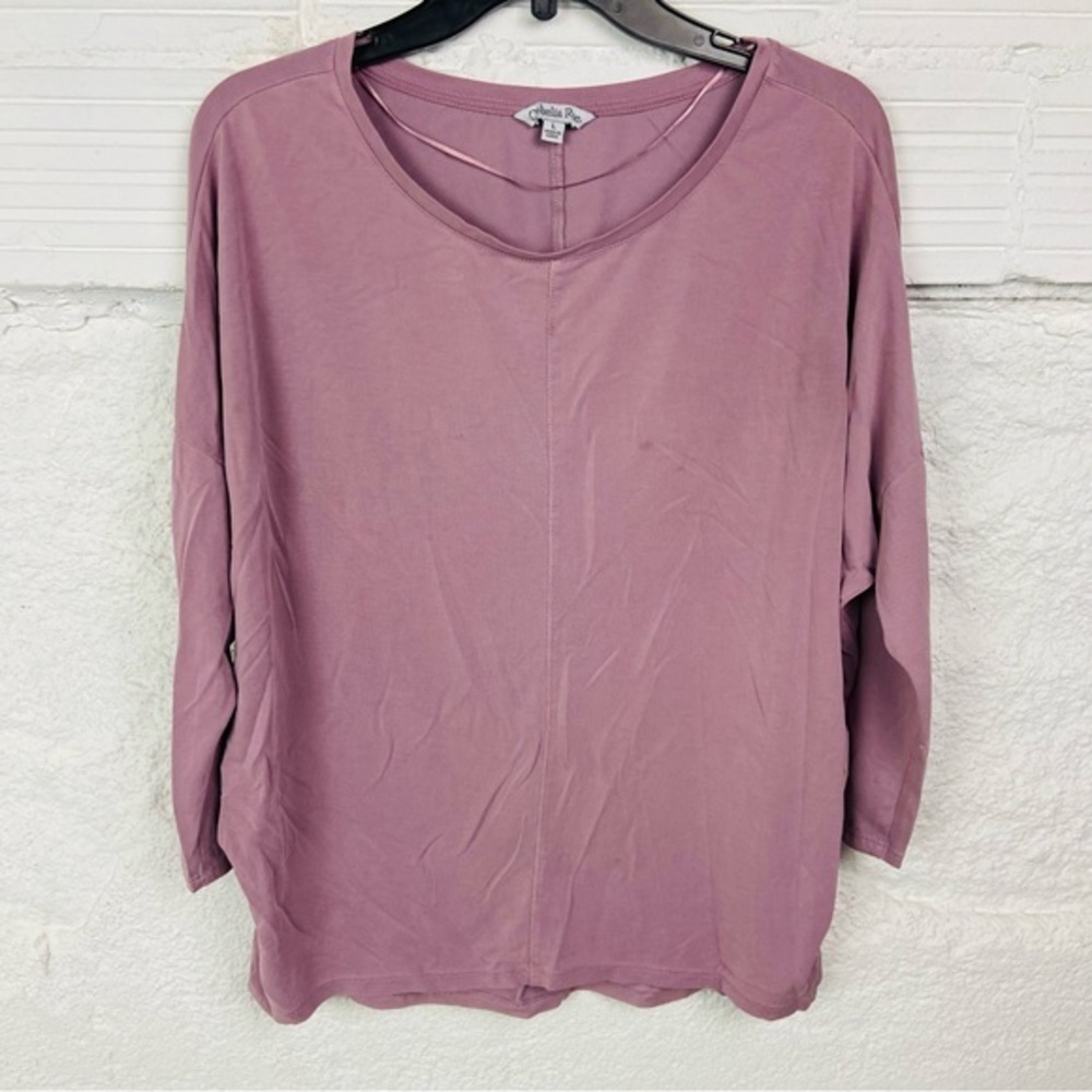 Ophelia roe Mauve pink Long Sleeve Top size large